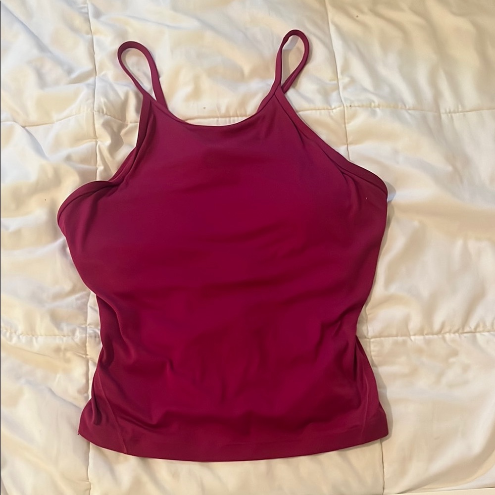 Lululemon Athletica Red Fitted Sleeveless Camisole